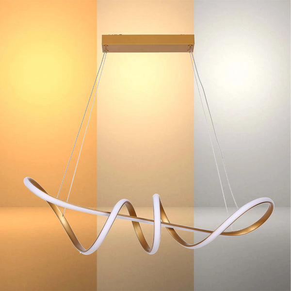 Modern LED Pendant Lights – Interlocking Rings, Wave & Tiered Designs