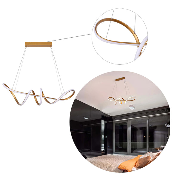Modern LED Pendant Lights – Interlocking Rings, Wave & Tiered Designs