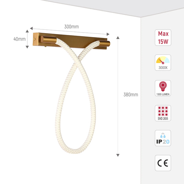 Modern LED Rope Wall Light