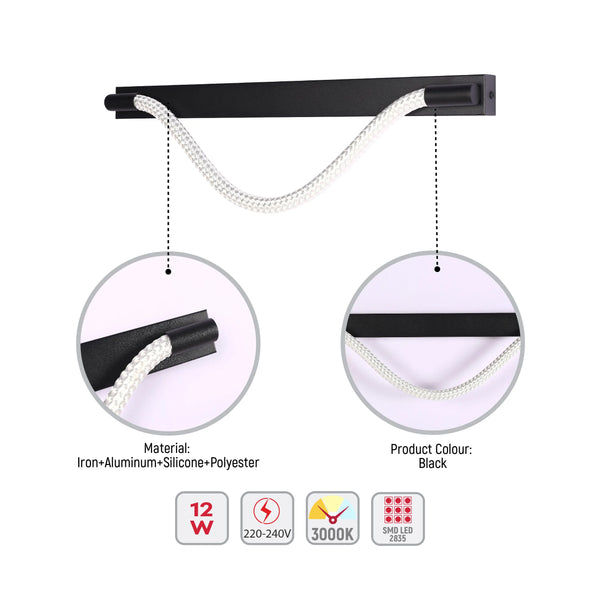Modern LED Rope Wall Light