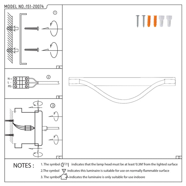Modern LED Rope Wall Light