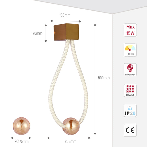 Modern LED Rope Wall Light