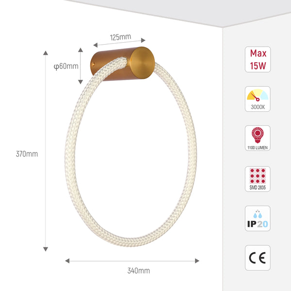 Modern LED Rope Wall Light