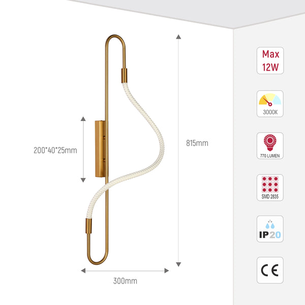 Modern LED Rope Wall Light