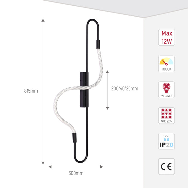 Modern LED Rope Wall Light