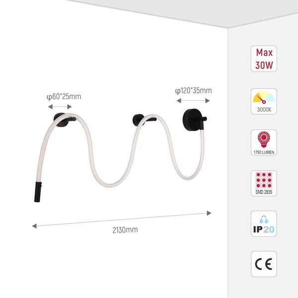 Modern LED Rope Wall Light