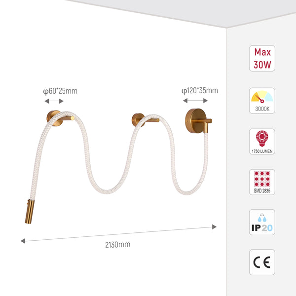 Modern LED Rope Wall Light