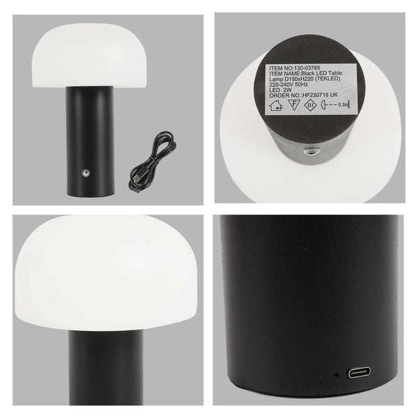 Modern Mushroom Rechargeable LED Table Lamp | Bedside Lamp