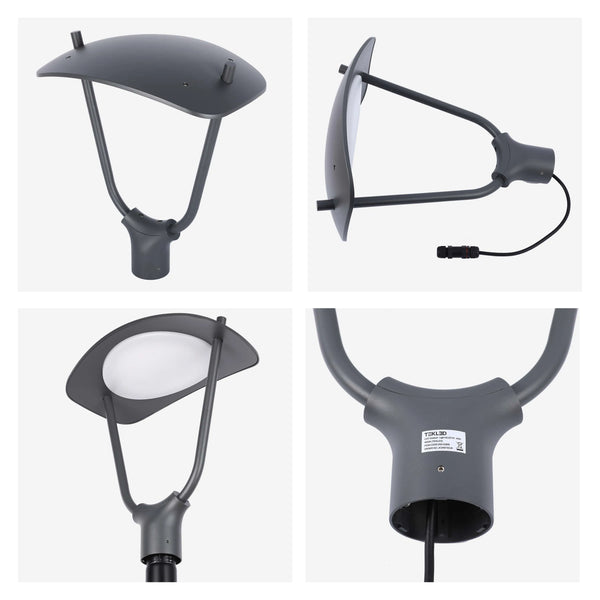 Modern Outdoor Post-Top Light - 40W - IP65 - Cool White
