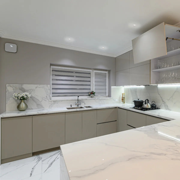 Modern Recessed GU10 Fixed Downlight with Low UGR Aluminium Design