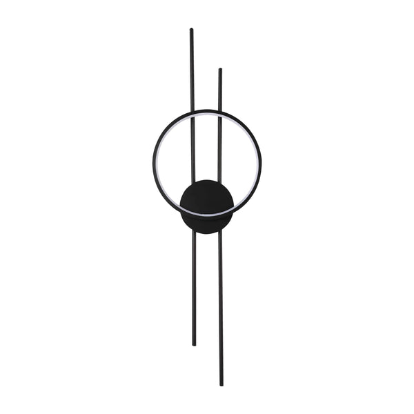 Modern Ring LED Wall Light with Vertical Rods