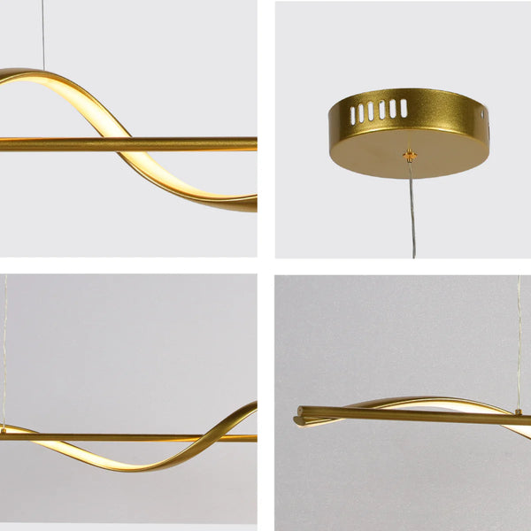 Modern Sleek Infinity Wave LED Pendant Light