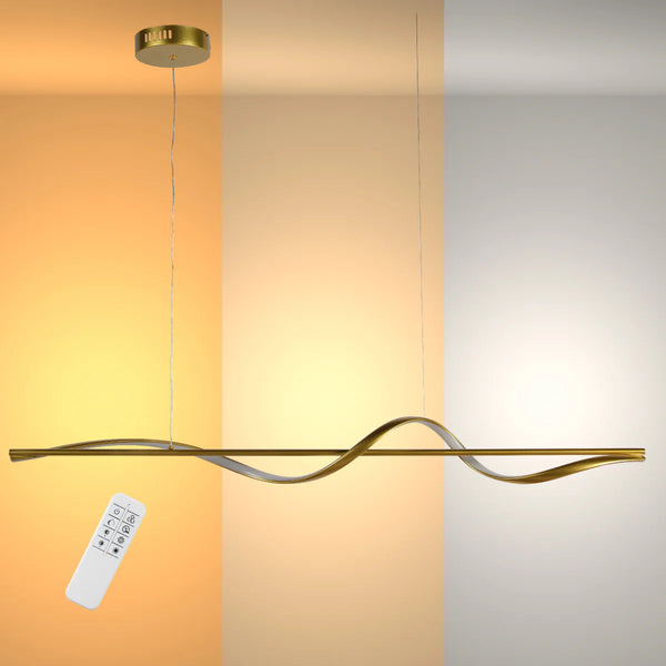Modern Sleek Infinity Wave LED Pendant Light