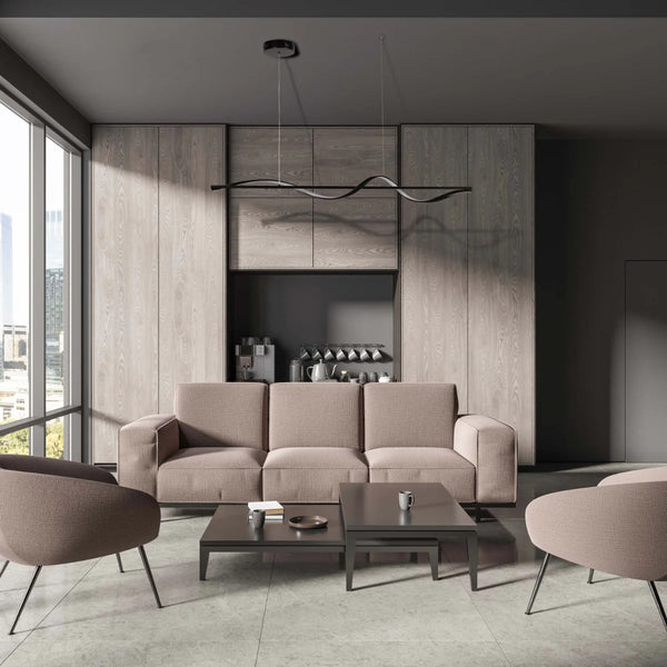 Modern Sleek Infinity Wave LED Pendant Light