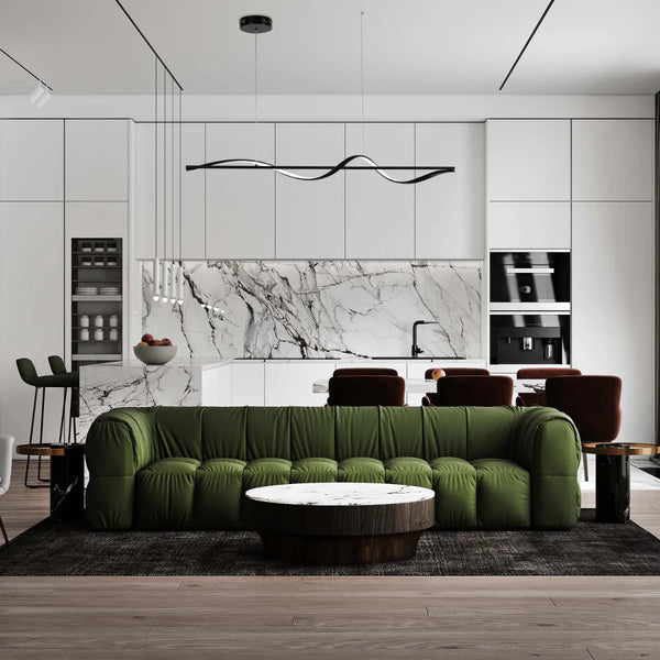 Modern Sleek Infinity Wave LED Pendant Light