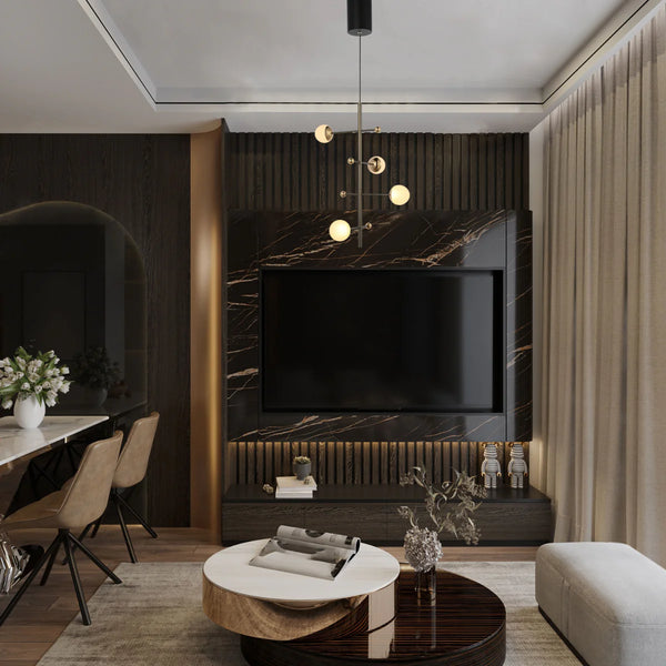 Modern Spacious Chandelier Ceiling Light Gold