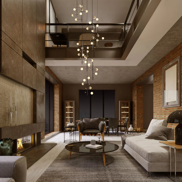 Modern Spacious Chandelier Ceiling Light Gold