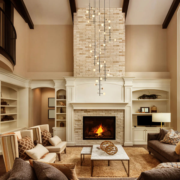 Modern Spacious Chandelier Ceiling Light Gold