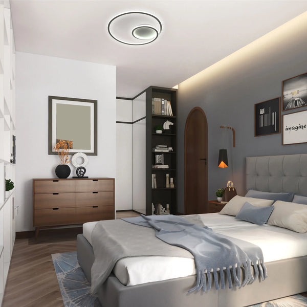 Modern Spiral LED Ceiling Light CCT Tunable and Dimmable with Remote 72W