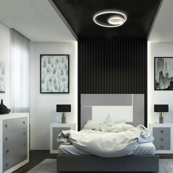 Modern Spiral LED Ceiling Light CCT Tunable and Dimmable with Remote 72W