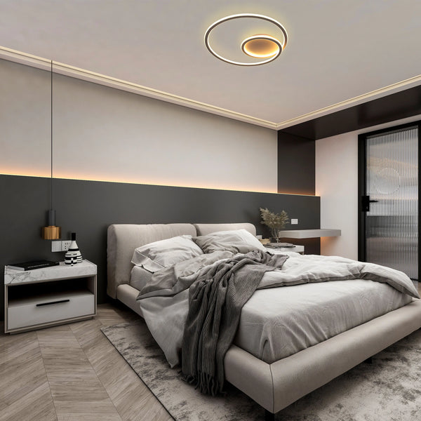 Modern Spiral LED Ceiling Light CCT Tunable and Dimmable with Remote 72W