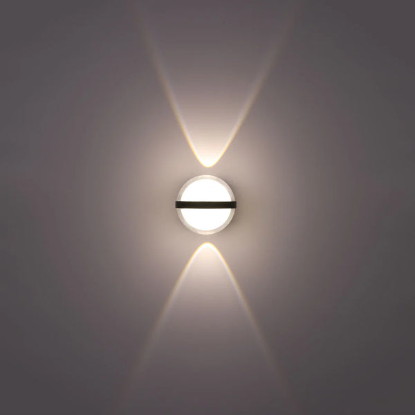 Modern Triple-source Up Down Decorative and Ball LED Wall Light Black 4000K 12W