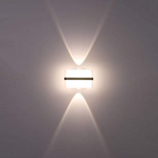 Modern Triple-source Up Down Decorative Band LED Wall Light Black 4000K 12W
