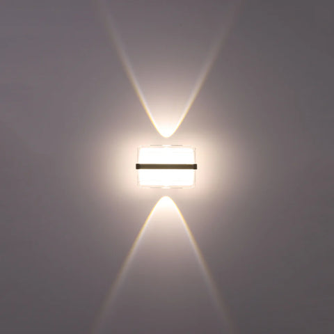 Modern Triple-source Up Down Decorative Band LED Wall Light Black 4000K 12W