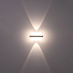 Modern Triple-source Up Down Decorative Band LED Wall Light Black 4000K 12W