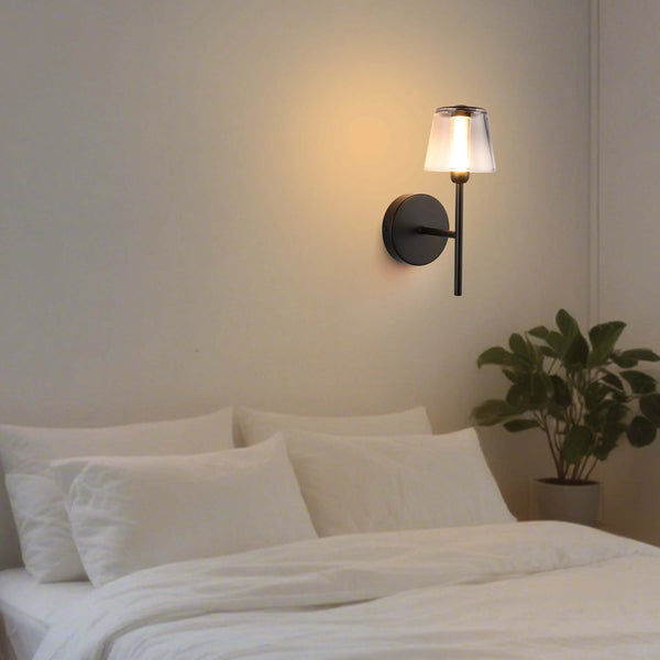 Modern Glass Wall Light – Integrated LED, 300mm Width, Ombre or Clear Shade