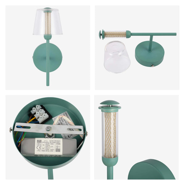 Modern Glass Wall Light – Integrated LED, 300mm Width, Ombre or Clear Shade