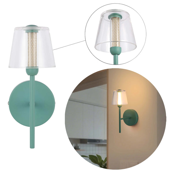 Modern Glass Wall Light – Integrated LED, 300mm Width, Ombre or Clear Shade