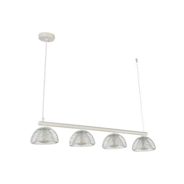Modern White Mesh Cage Dome Chandelier with G9 Bulbs - 950mm