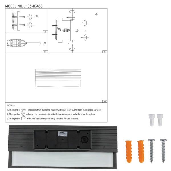 Monolith LED Outdoor Wall Light 20W 3000K