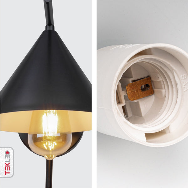 Metal Funnel Wall Light E27 Fitting