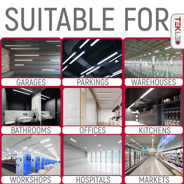 48W 5ft LED Tri-proof Slim Batten Linear Fitting IP65 150cm