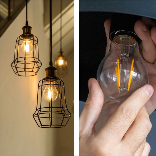 LED Dimmable Filament P45 Golf Ball Bulb E14 Small Edison Screw 4W Pack of 4 Warm White