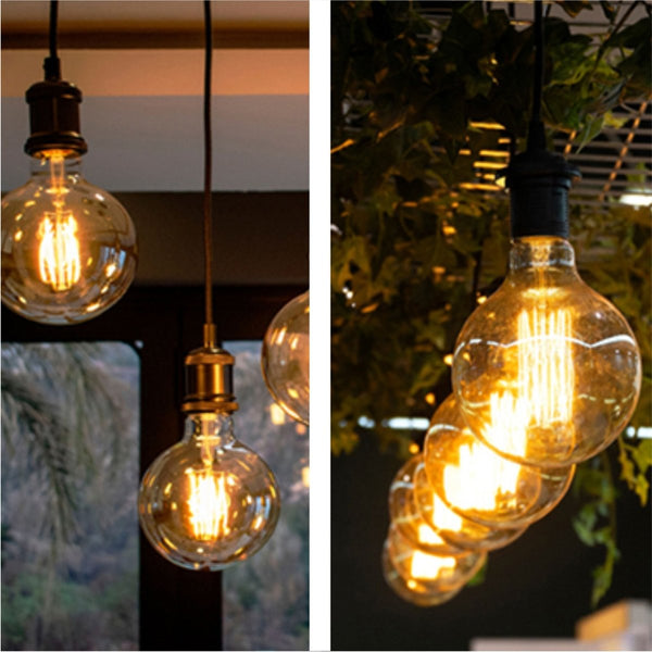 LED Filament Globe Bulb E27 Edison Screw Warm White 2400K