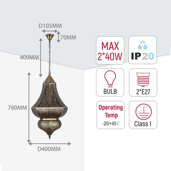 Moroccan Ornate Pendant Light Collection