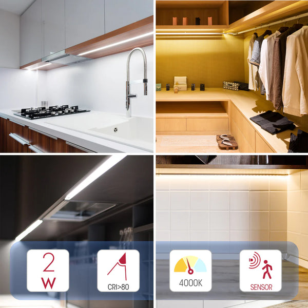 TEKLED Motion Sensor LED Cabinet Light with Rechargeable Battery