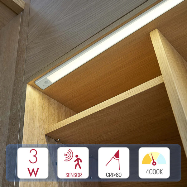 TEKLED Motion Sensor LED Cabinet Light with Rechargeable Battery