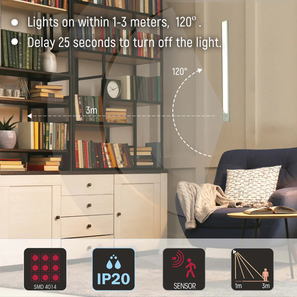 TEKLED Motion Sensor LED Cabinet Light with Rechargeable Battery