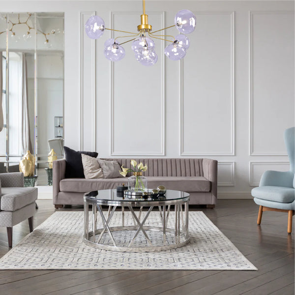 Multi-Arm Dimpled Globe Ceiling Light Elegant Gold