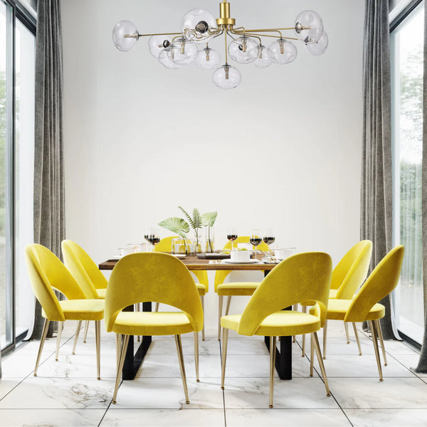 Multi-Arm Dimpled Globe Ceiling Light Elegant Gold