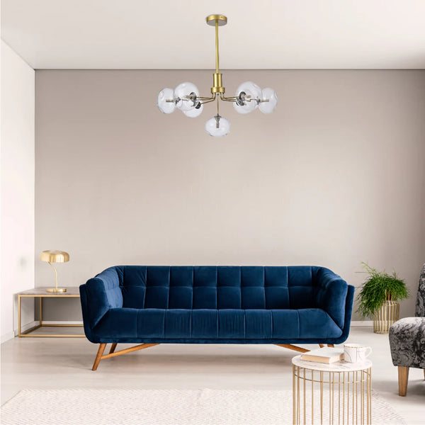 Multi-Arm Dimpled Globe Ceiling Light Elegant Gold