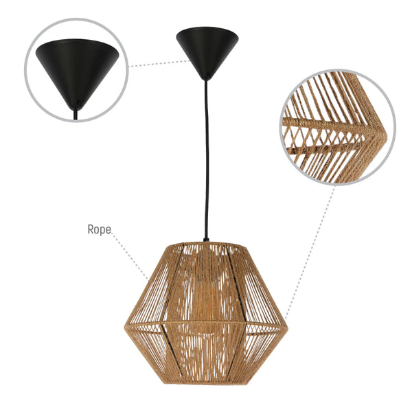 Natural Jute Light Shade Pendant Ceiling Light