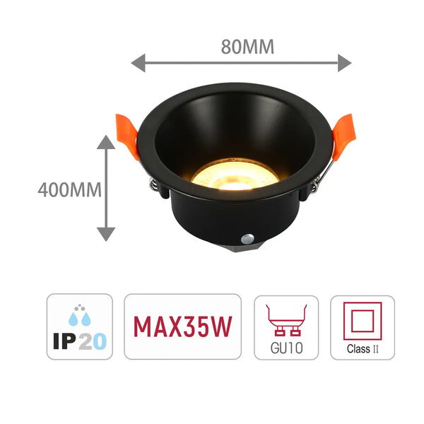 Nebula Low-Glare Fixed Recessed GU10 Downlight