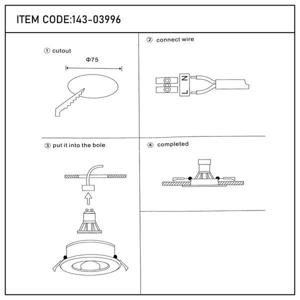 Nebula Low-Glare Fixed Recessed GU10 Downlight