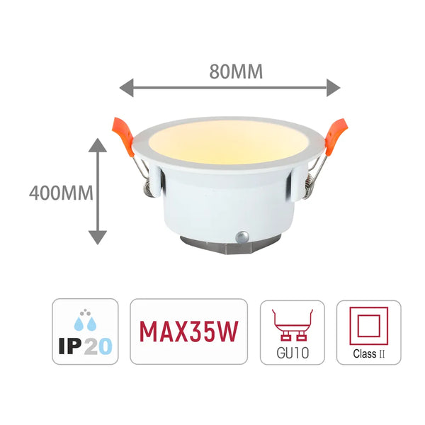 Nebula Low-Glare Fixed Recessed GU10 Downlight