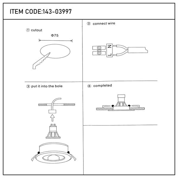 Nebula Low-Glare Fixed Recessed GU10 Downlight
